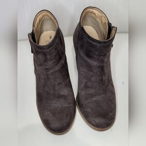 time and Tru Suede WedgeBootie Size 8